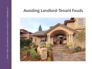 How to Avoid Landlord-Tenant Feuds