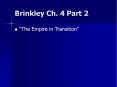 Brinkley Ch. 4 Part 2 PowerPoint PPT Presentation