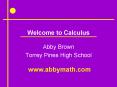 Welcome to Calculus PowerPoint PPT Presentation