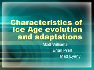 Characteristics of Ice Age evolution and adaptations