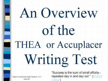 Created by Developmental English Department, STCC