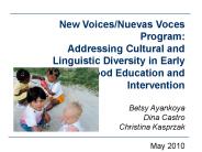 New Voices/Nuevas Voces Program: