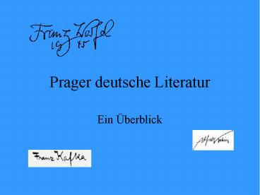 Prager deutsche Literatur