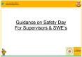 Guidance on Safety Day For Supervisors PowerPoint PPT Presentation