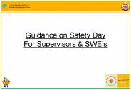 Guidance on Safety Day For Supervisors