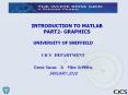 INTRODUCTION TO MATLAB PART2- GRAPHICS PowerPoint PPT Presentation