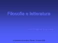 Filosofia e letteratura PowerPoint PPT Presentation