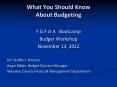 What You Should Know About Budgeting PowerPoint PPT Presentation