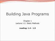 Building Java Programs
