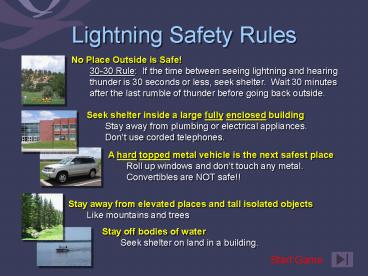 Lightning Safety Rules