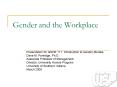 Gender and the Workplace PowerPoint PPT Presentation