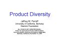 Product Diversity PowerPoint PPT Presentation