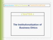 The Institutionalization of Business Ethics