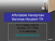 Affordable Handyman Services Houston TX