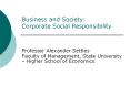 Business and Society: Corporate Social Responsibility PowerPoint PPT Presentation