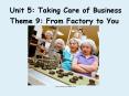 Unit 5: Taking Care of Business PowerPoint PPT Presentation