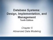 Database Systems: Design, Implementation, and Management Tenth Edition
