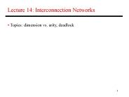 Lecture 14: Interconnection Networks