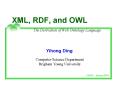 XML, RDF, and OWL PowerPoint PPT Presentation