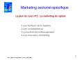 Marketing sectoriel-sp PowerPoint PPT Presentation