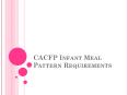 CACFP Infant Meal Pattern Requirements PowerPoint PPT Presentation