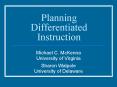 Planning Differentiated Instruction PowerPoint PPT Presentation