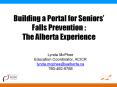 Building a Portal for Seniors PowerPoint PPT Presentation