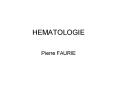 HEMATOLOGIE PowerPoint PPT Presentation