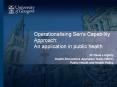 Operationalising Sen's Capability Approach: An application in public health PowerPoint PPT Presentation