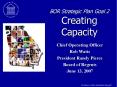 BOR Strategic Plan Goal 2 Creating Capacity PowerPoint PPT Presentation