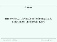 THE OPTIMAL CAPITAL STRUCTURE (cont