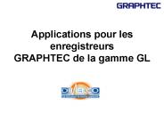 Applications pour les enregistreurs GRAPHTEC de la gamme GL