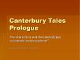 Canterbury Tales Prologue PowerPoint PPT Presentation
