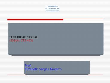 SEGURIDAD SOCIAL (SIGLA: CTS 403)