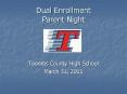 Dual Enrollment Parent Night PowerPoint PPT Presentation