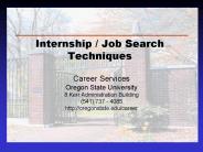 Internship / Job Search Techniques