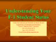 Understanding Your F-1 Student Status PowerPoint PPT Presentation