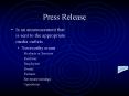Press Release PowerPoint PPT Presentation