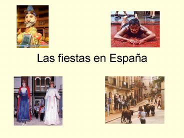 Las fiestas en Espa