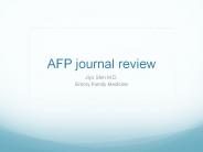 AFP journal review