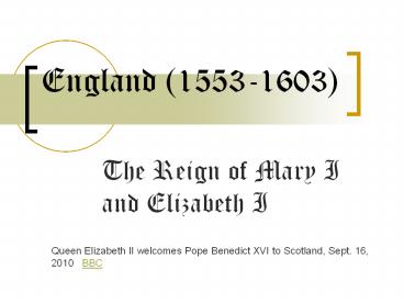 England (1553-1603)