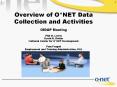 Overview of O*NET Data Collection and Activities OIDAP Meeting  Phil M. Lewis David R. Rivkin National Center for O*NET Development Pam Frugoli Employment and Training Administration, DOL May 4, 2011 PowerPoint PPT Presentation