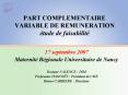PART COMPLEMENTAIRE VARIABLE DE REMUNERATION  PowerPoint PPT Presentation