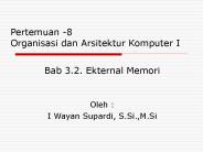 Pengantar Organisasi Komputer