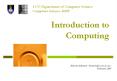 Introduction to Computing PowerPoint PPT Presentation
