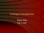 Urologic Emergencies
