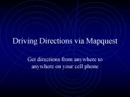 Driving Directions via Mapquest