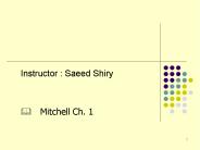 Instructor : Saeed Shiry