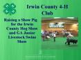 Irwin County 4-H Club PowerPoint PPT Presentation