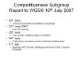 Competitiveness Subgroup Report to WG5/6 16th July 2007 PowerPoint PPT Presentation